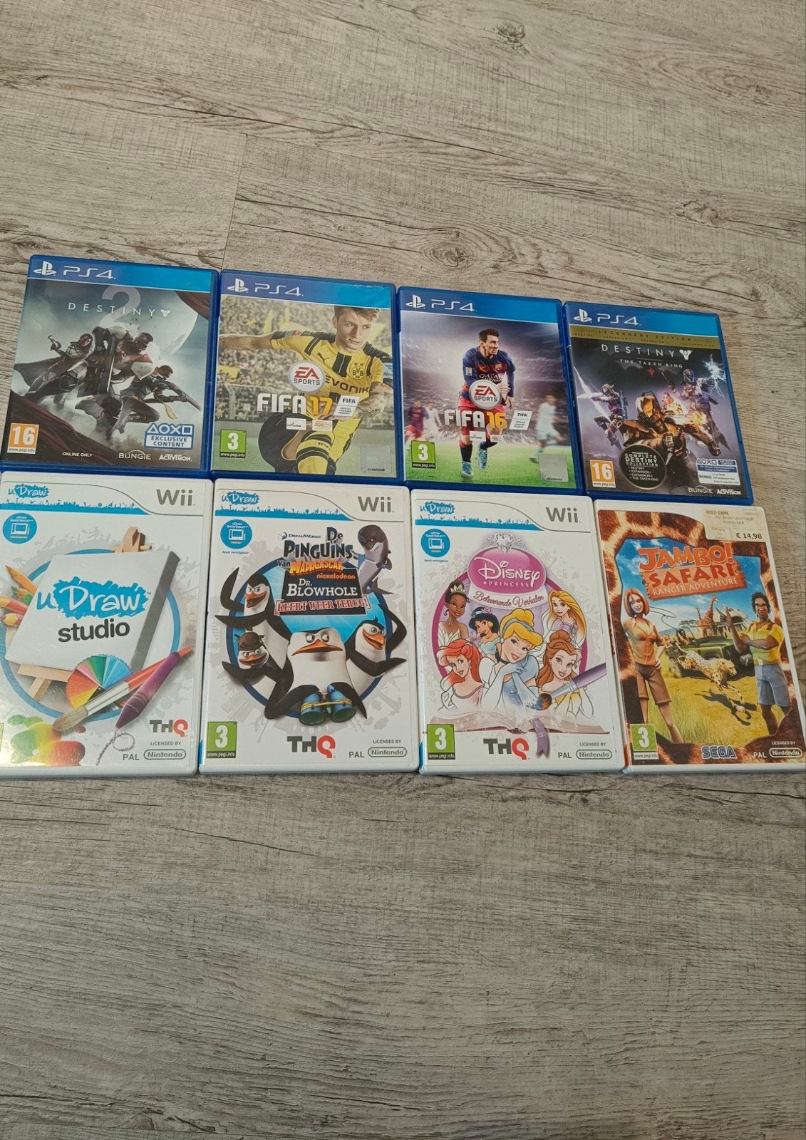 Ps4 games & Wii games, Spelcomputers en Games, Games | Nintendo Wii U, Ophalen of Verzenden, Zo goed als nieuw, Overige genres