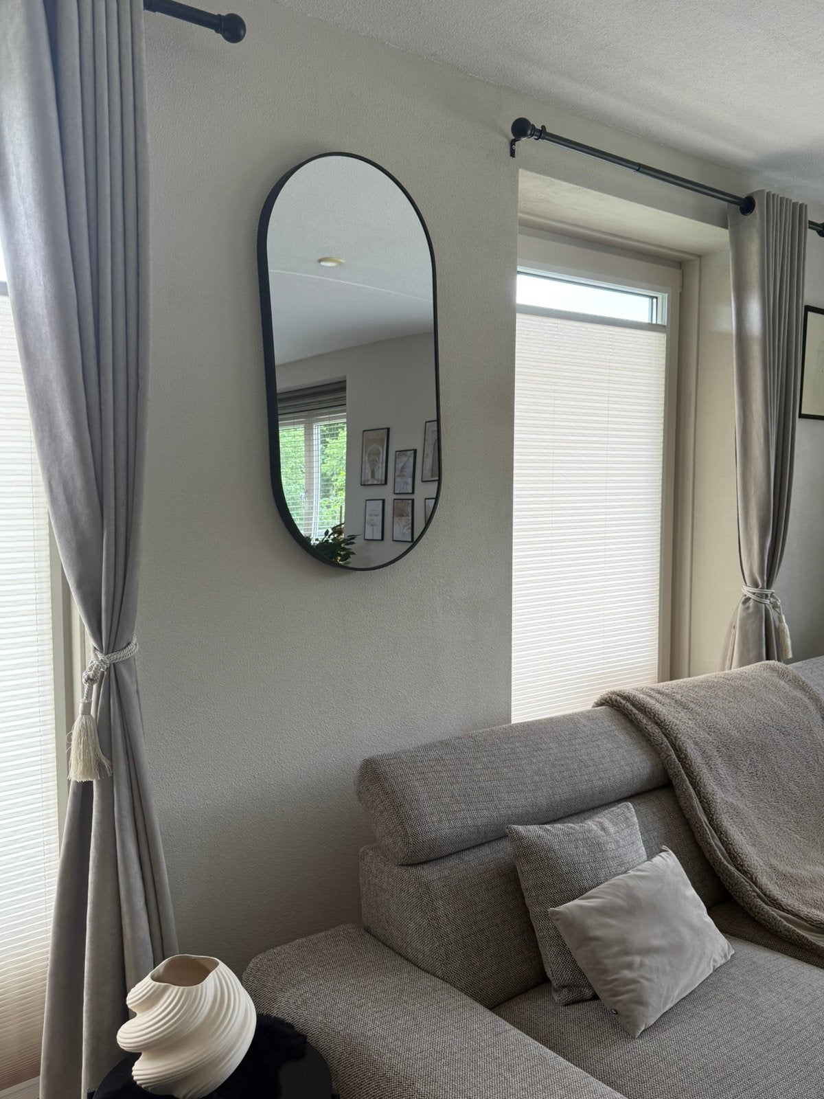 Mooie wandspiegel, Huis en Inrichting, Woonaccessoires | Spiegels, 100 tot 150 cm, Ophalen of Verzenden, Zo goed als nieuw, Ovaal