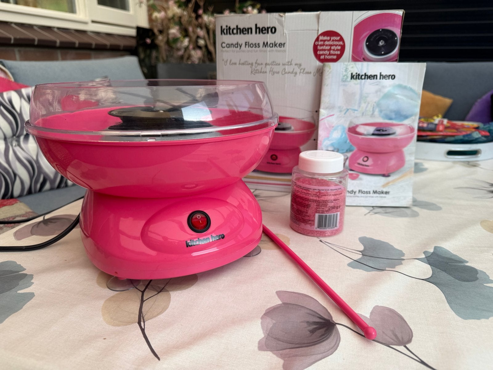 Kitchen Hero Suikerspinmachine - Roze, Ophalen of Verzenden, Zo goed als nieuw