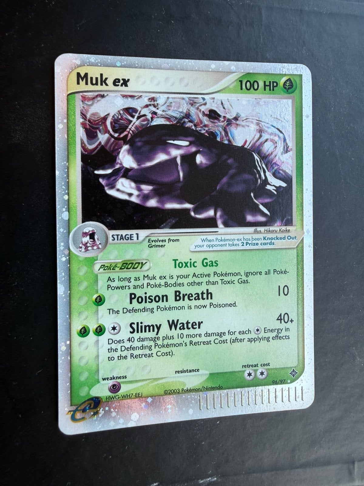 Muk EX holo, Ophalen, Zo goed als nieuw
