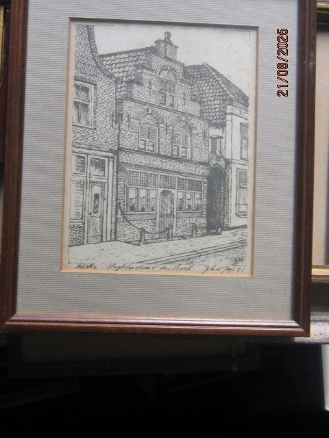 JOHN de JONGH, Litho van de VUGHTERSTRAAT in den Bosch, Ophalen