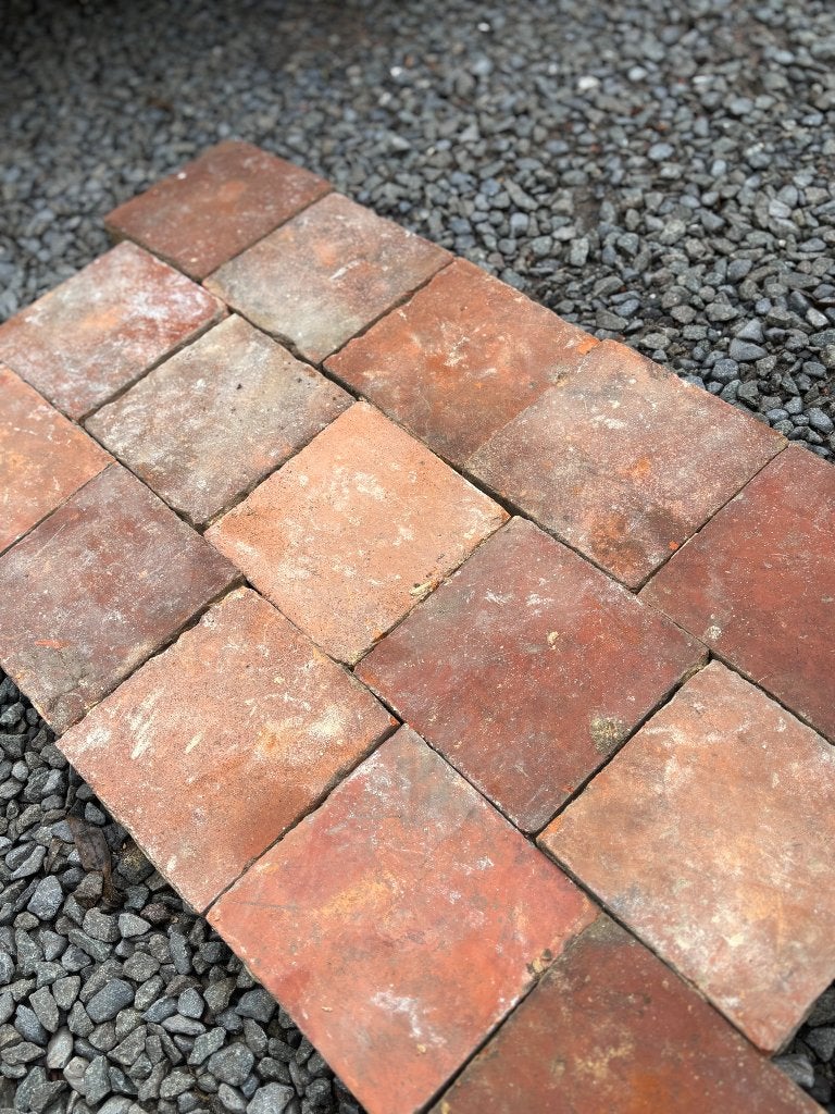 Lot Antieke terracotta tegels. Voor info BELLEN 0474220705, Ophalen
