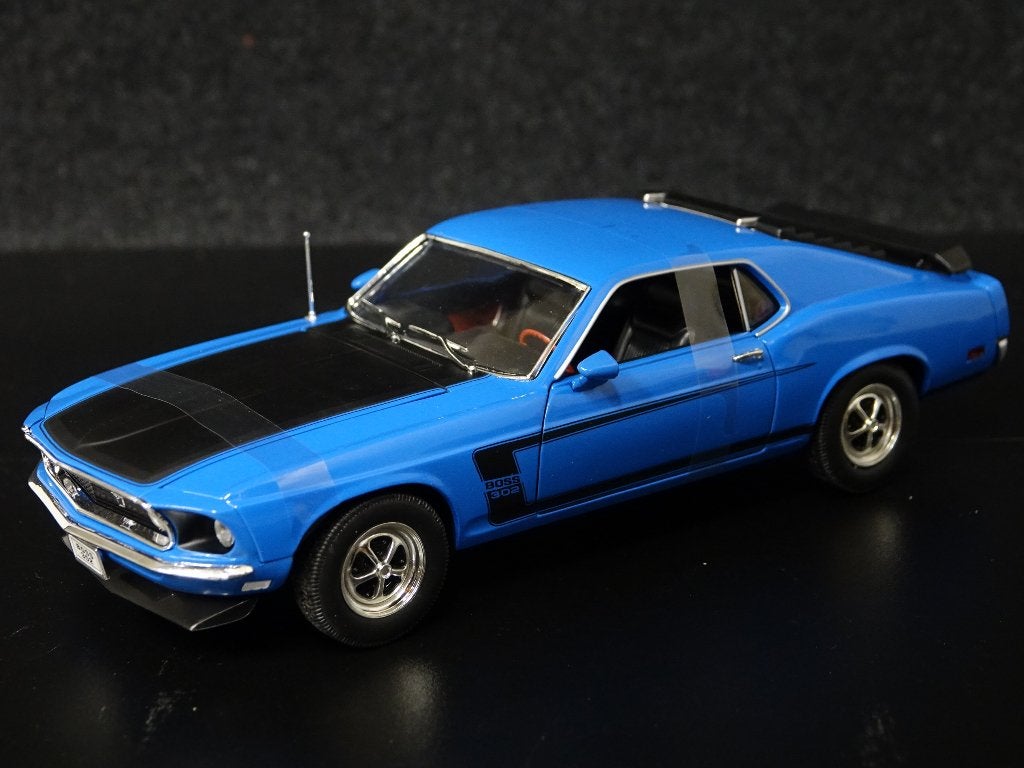 Welly Nex 1:18 1969 Ford Mustang Boss 302 blauw, Auto, Onbekend, Nieuw, Ophalen of Verzenden