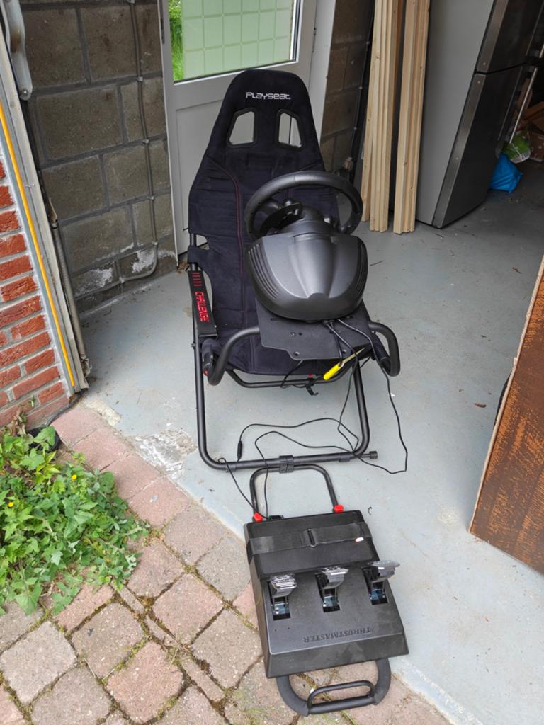 Tmx pro met playseat xbox en pc, Ophalen, Racestuur, Gebruikt, Force feedback