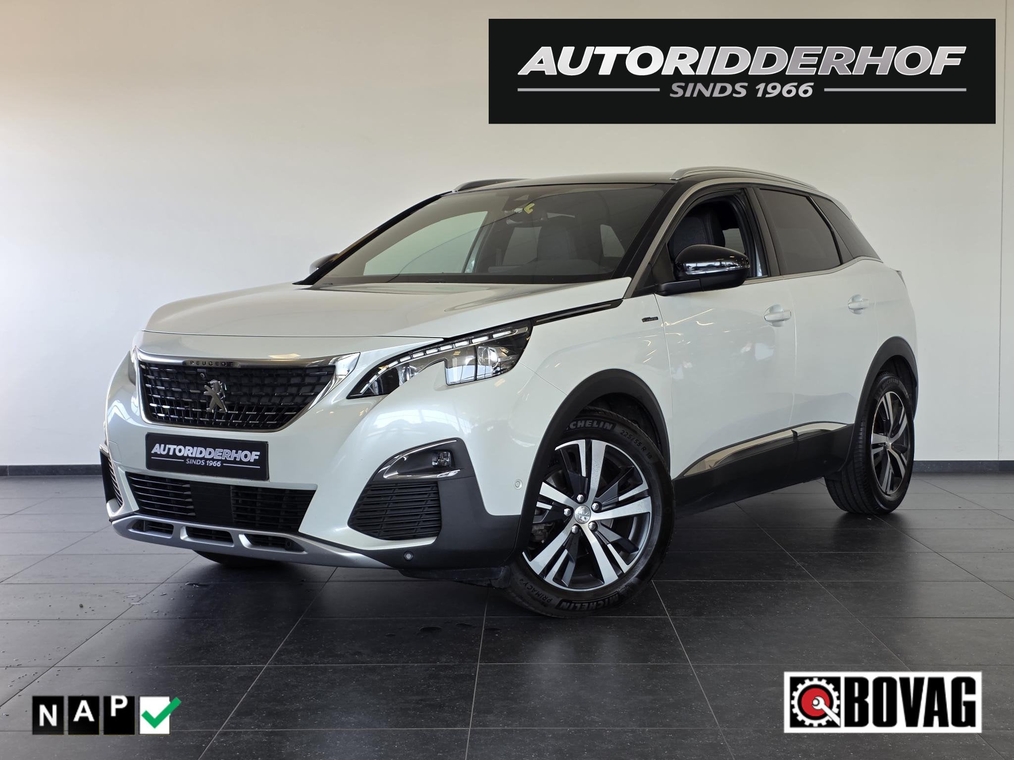 Peugeot 3008 1.6 e-THP GT Line | NL-Auto | Trekhaak | Camera, Auto's, Euro 6, 4 cilinders, Leder en Stof, Wit
