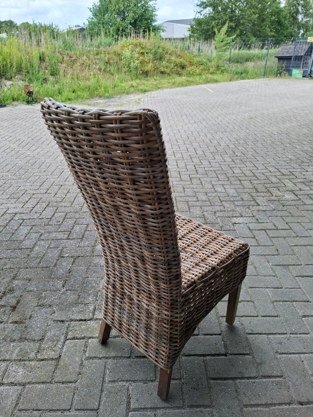 Superleuke rotan stoelen met kleine beschadigingen 8 stuks, Huis en Inrichting, Stoelen, Ophalen, Gebruikt, Bruin, Riet of Rotan