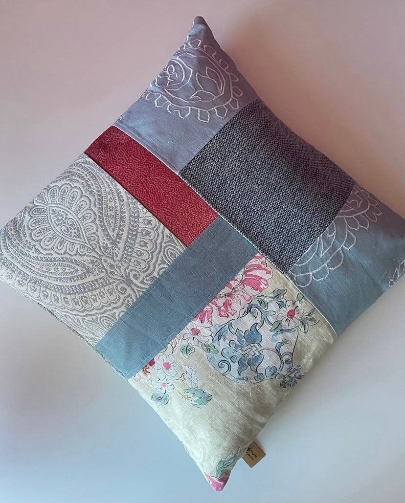 Decoratief Sierkussen - Patchwork Design pastelkleuren, Overige merken, Meerkleurig, Vierkant, Nieuw