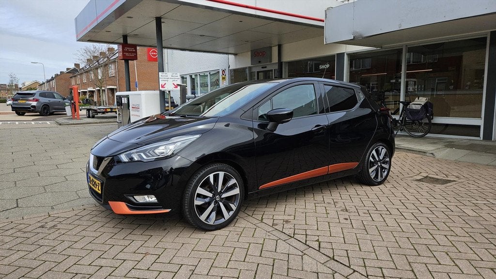 NISSAN Micra 0.9 IG-T 90pk Tekna, Auto's, Nissan, Voorwielaandrijving, 898 cc, Stof, Zwart