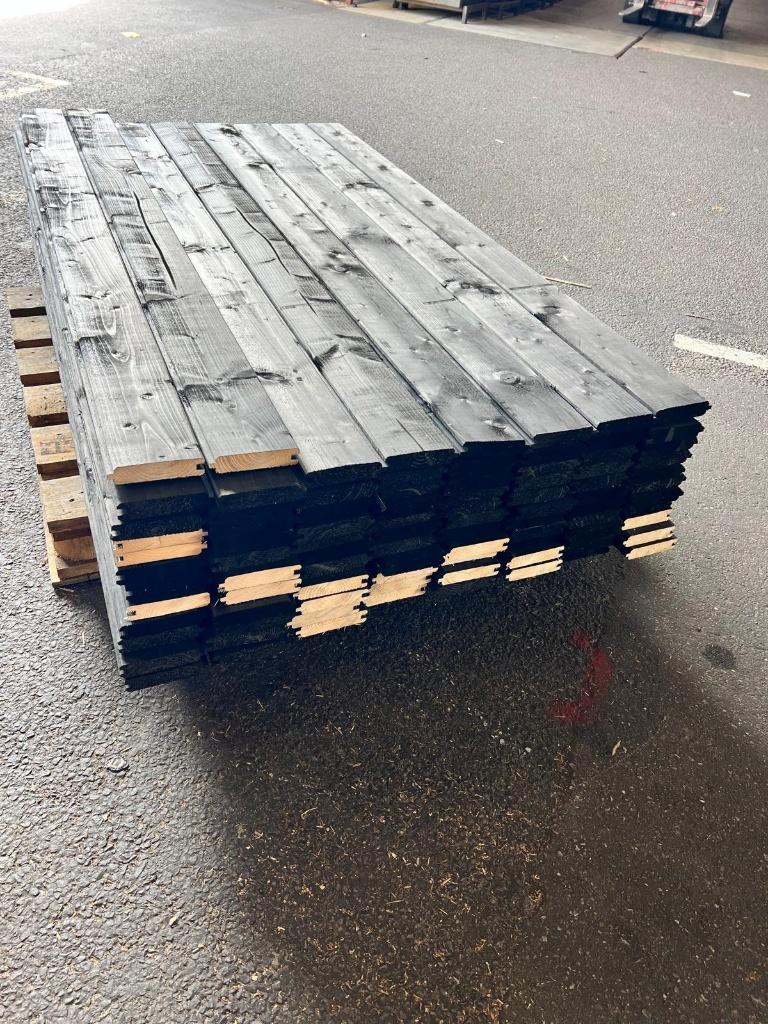 blokhutprofiel planken zwart, Ophalen of Verzenden, Nieuw, Minder dan 180 cm, Planken