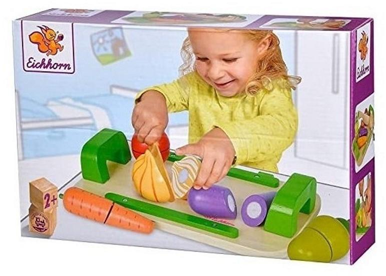 Houten Speelgoed Groenten + Snijplank 12 delig, Verzenden, ., Nieuw, .