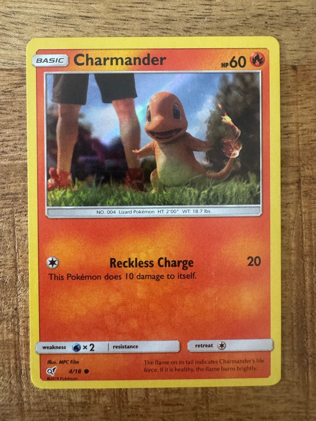Charmander Pokémon Kaart - Detective Pikachu 4/18, Hobby en Vrije tijd, Verzamelkaartspellen | Pokémon, Ophalen of Verzenden, Zo goed als nieuw