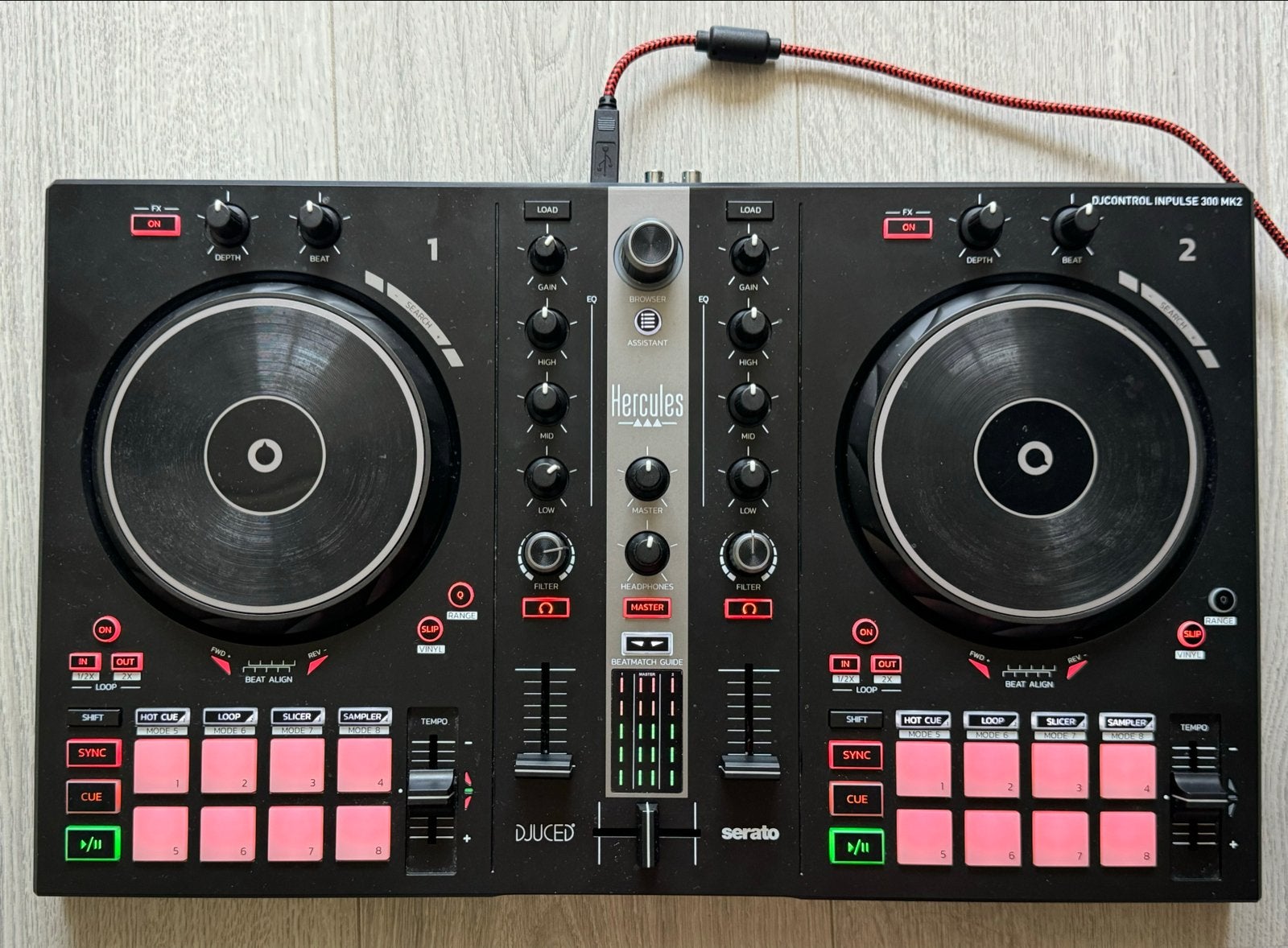 Hercules DJControl Inpulse 300 MK2 DJ-controller als nieuw, Ophalen of Verzenden, Nieuw, Dj-set, Overige merken