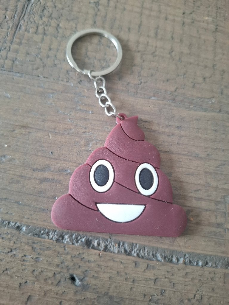 Emoji drol sleutelhanger - als nieuw, Verzamelen, Sleutelhangers, Ophalen of Verzenden, Zo goed als nieuw