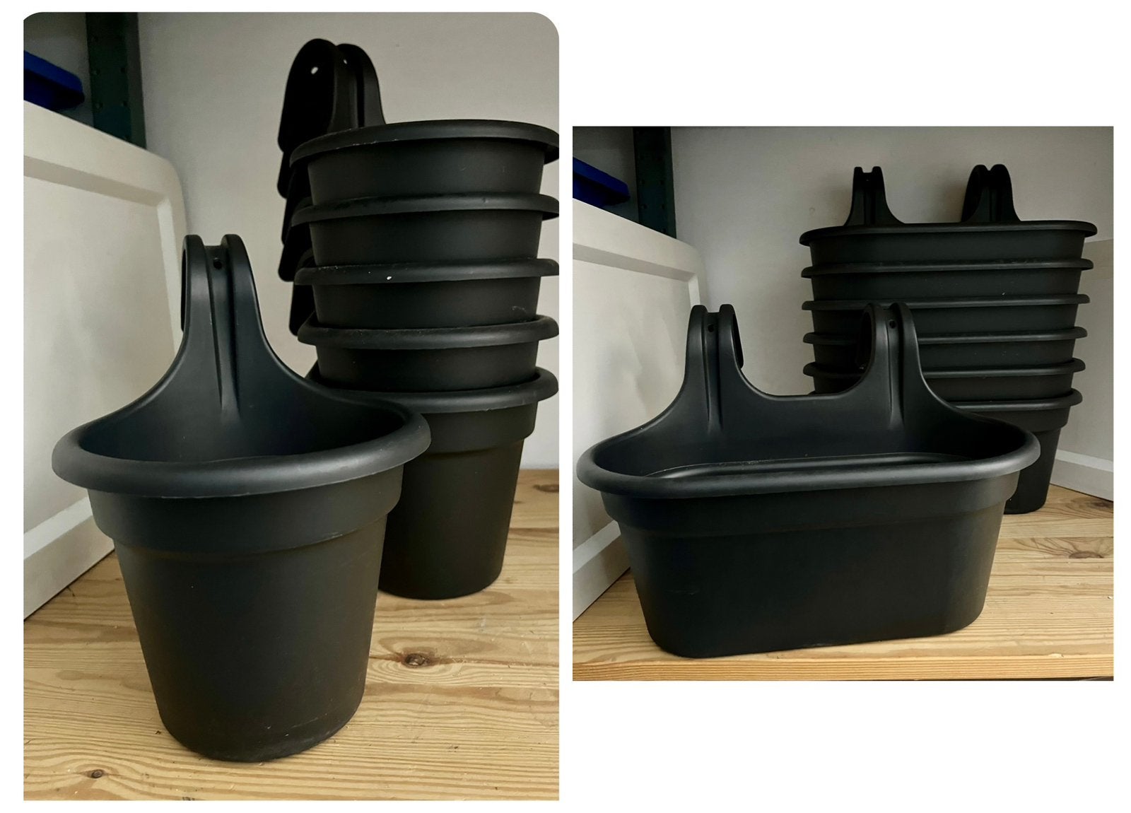 13 balkonbakken  - 7 x breed en 6 x smal, Kunststof, Gebruikt, Minder dan 30 cm, Balkon
