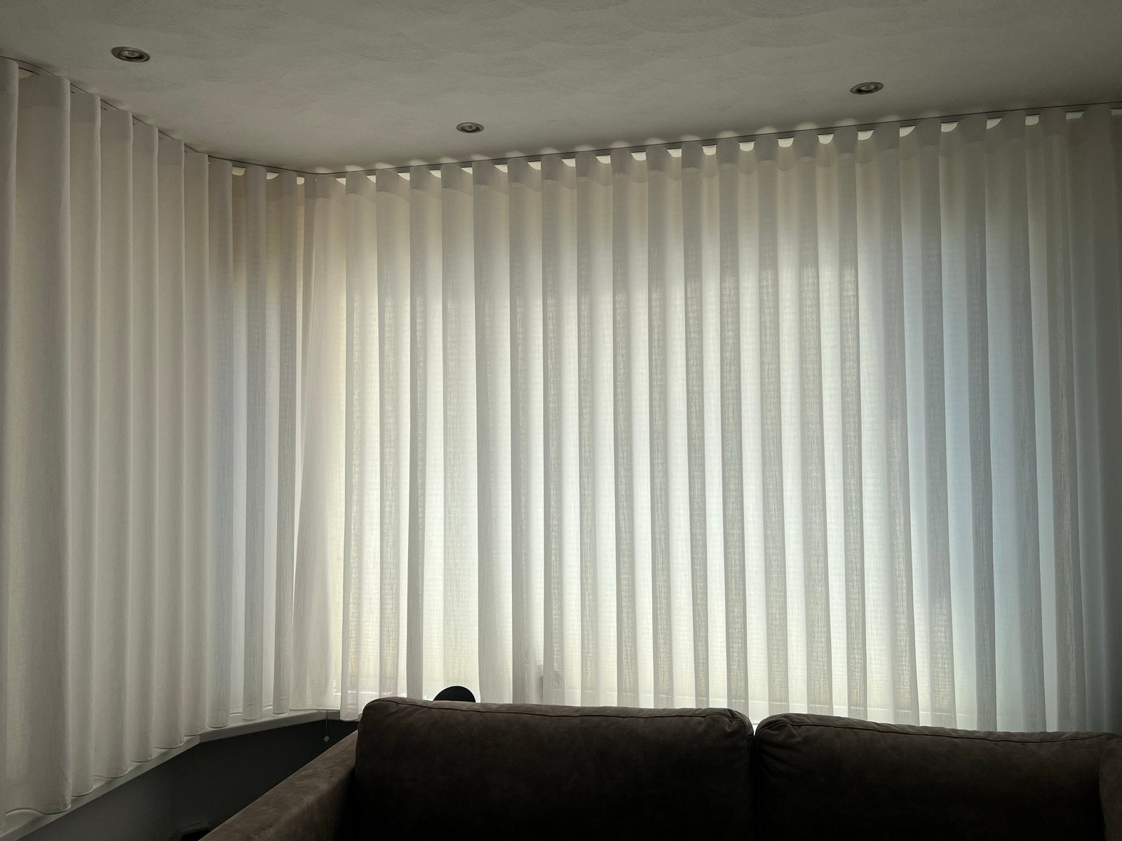 Witte inbetween gordijnen - 270x400 cm, Wit, Ophalen of Verzenden, Polyester, Inbetween gordijn