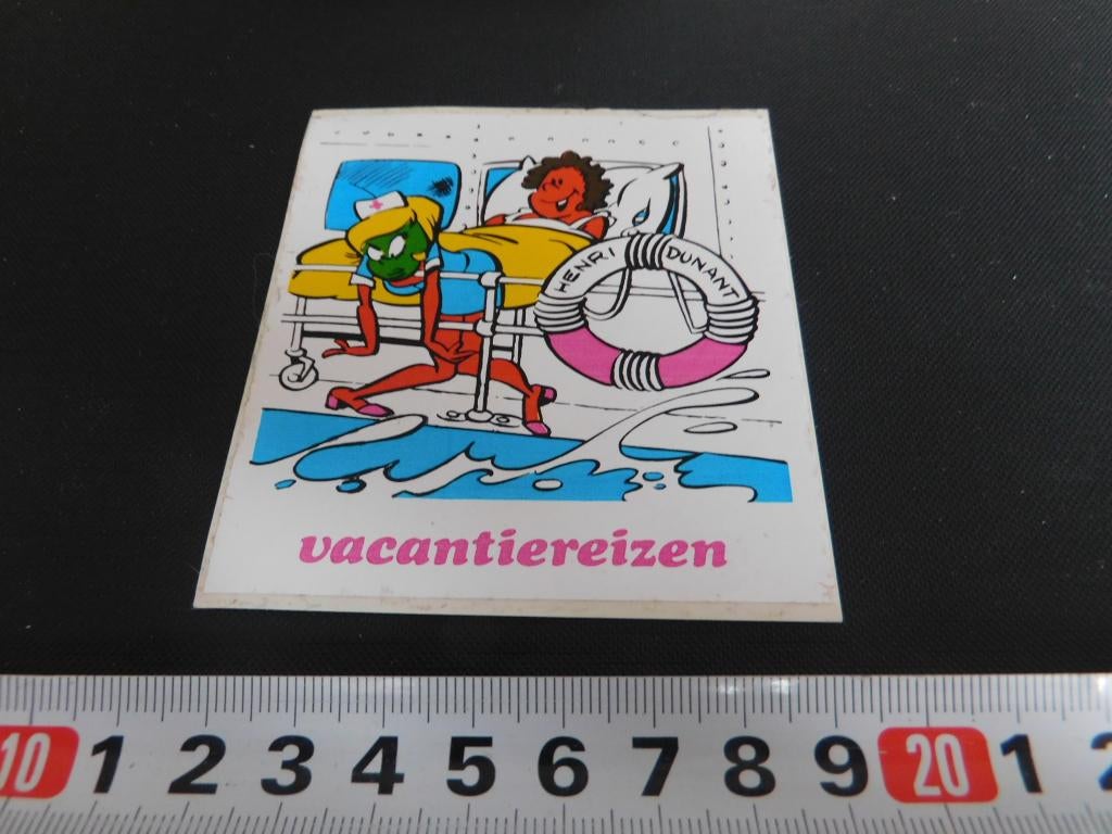 sticker strip Rode Kruis Vacantiereizen HENRI DUNANT, Ophalen, Zo goed als nieuw