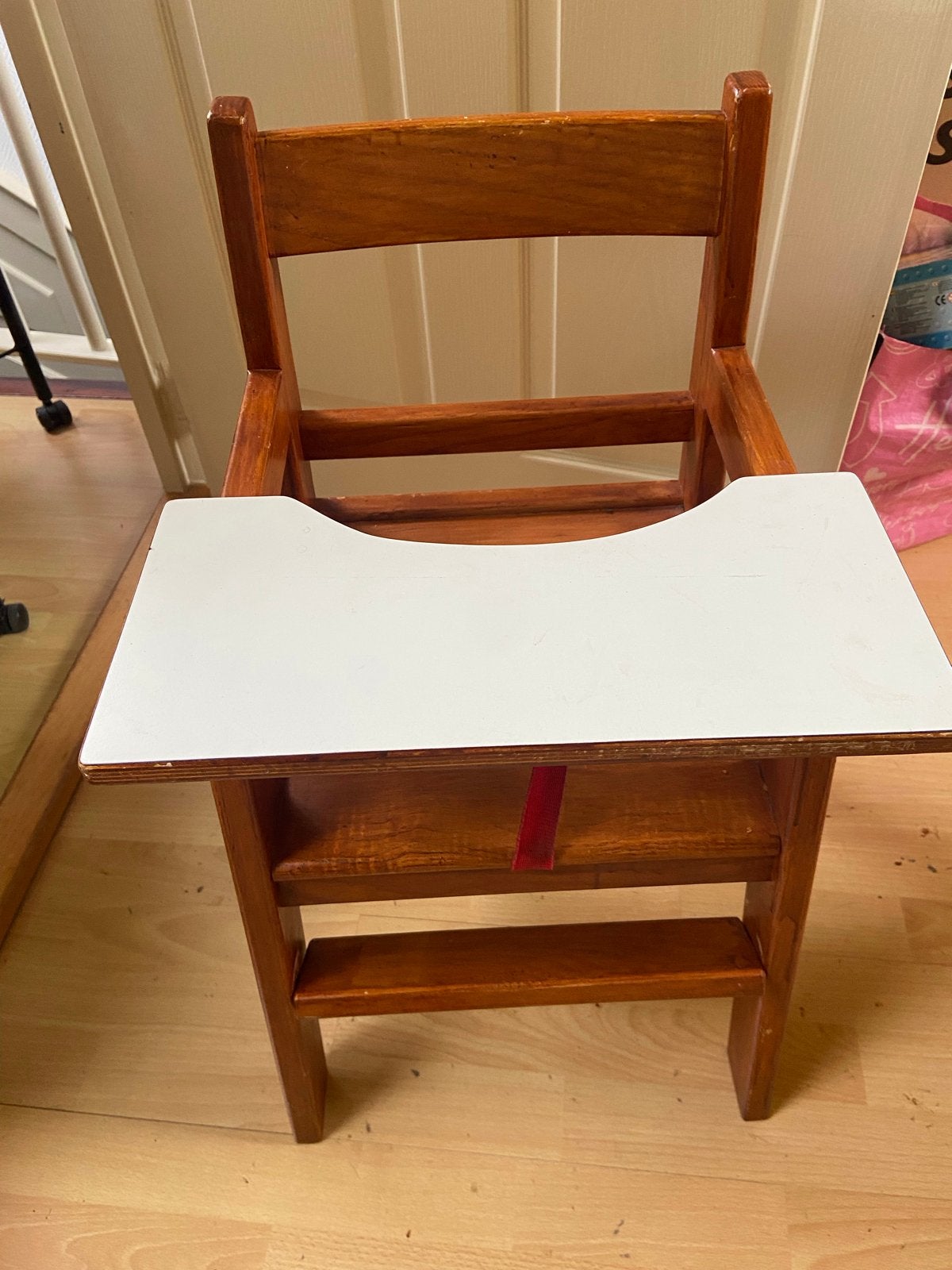 Houten kinderstoel met eetblad, Kinderen en Baby's, Kinderstoelen, Ophalen, Gebruikt, Overige typen