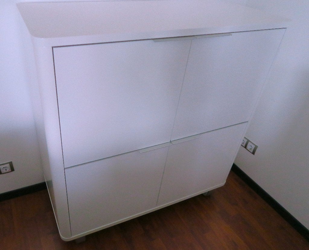 Highboard design witte strakke kast (nieuw in doos), 100 tot 150 cm, Nieuw, Minder dan 150 cm, Ophalen