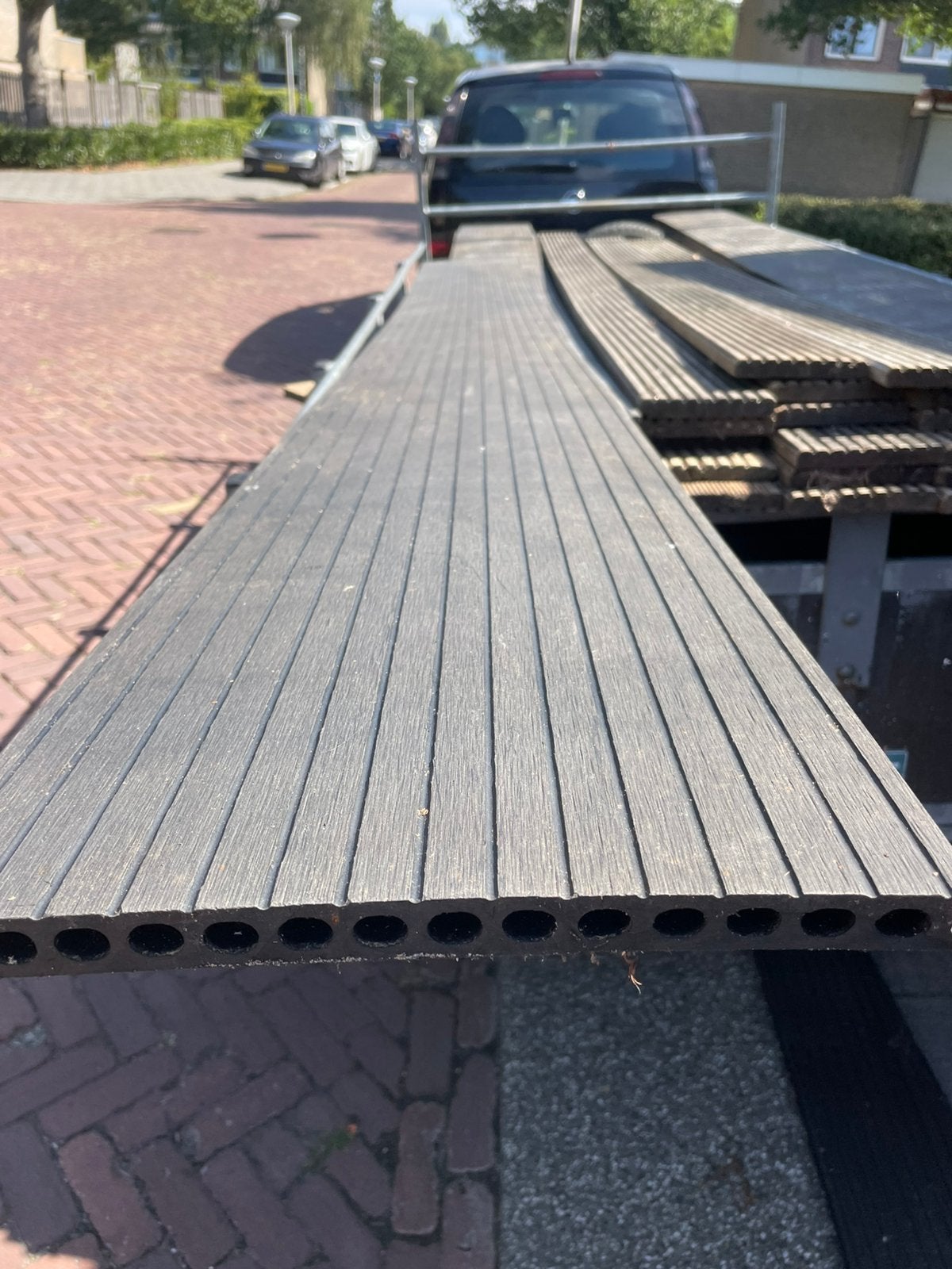 Composiet WPC vlonderplanken 30 cm breed, izgs 18 m2 totaal, Tuin en Terras, Terrasdelen en Vlonders, Ophalen, Zo goed als nieuw