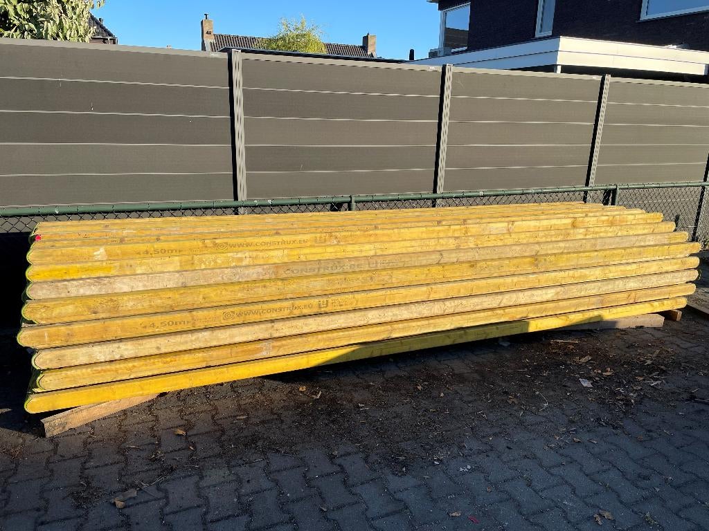 Liggers H20 houten balken gordingen baddingen, Doe-het-zelf en Verbouw, Overige Doe-het-zelf en Verbouw, Ophalen, Zo goed als nieuw