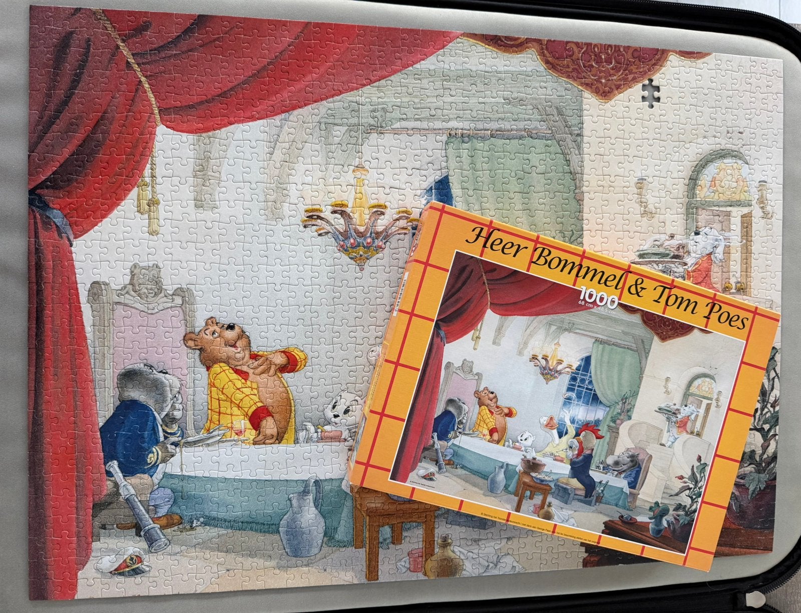 Olie B Bommel puzzel 1 stukje mist - Heer Bommel & Tom Poes, Ophalen of Verzenden, 500 t/m 1500 stukjes, Gebruikt, Legpuzzel