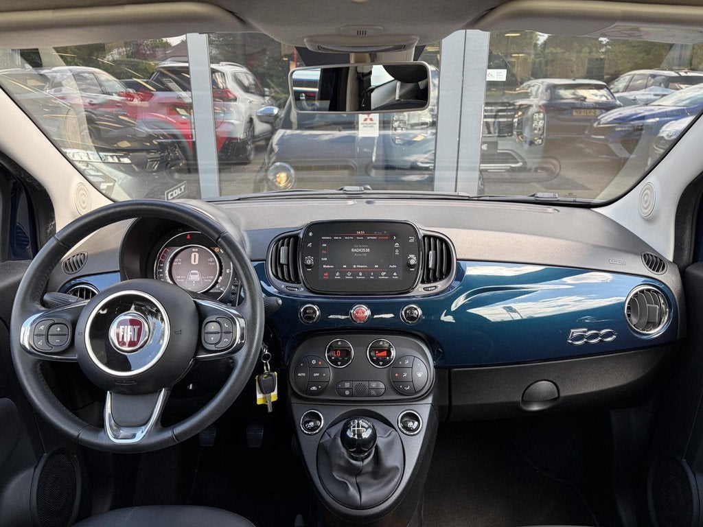 Fiat 500 0.9 TwinAir Turbo Mirror | Navigatie | Apple Carpla, Voorwielaandrijving, Gebruikt, Met garantie (alle), Leder en Stof