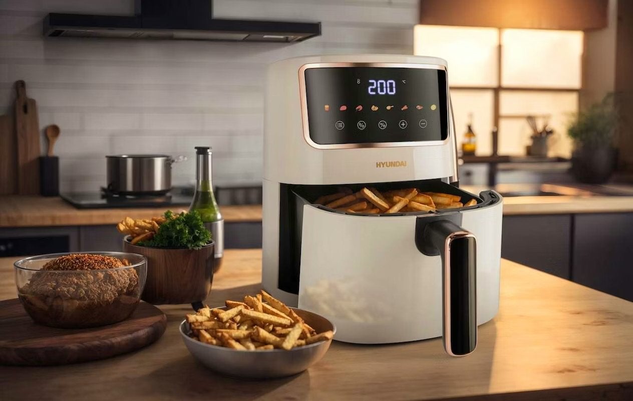 Hyundai Airfryer Wit - 4.2L, 1400W, Automatisch, Witgoed en Apparatuur, Frituurpannen, 4 liter of meer, Ophalen of Verzenden, Nieuw