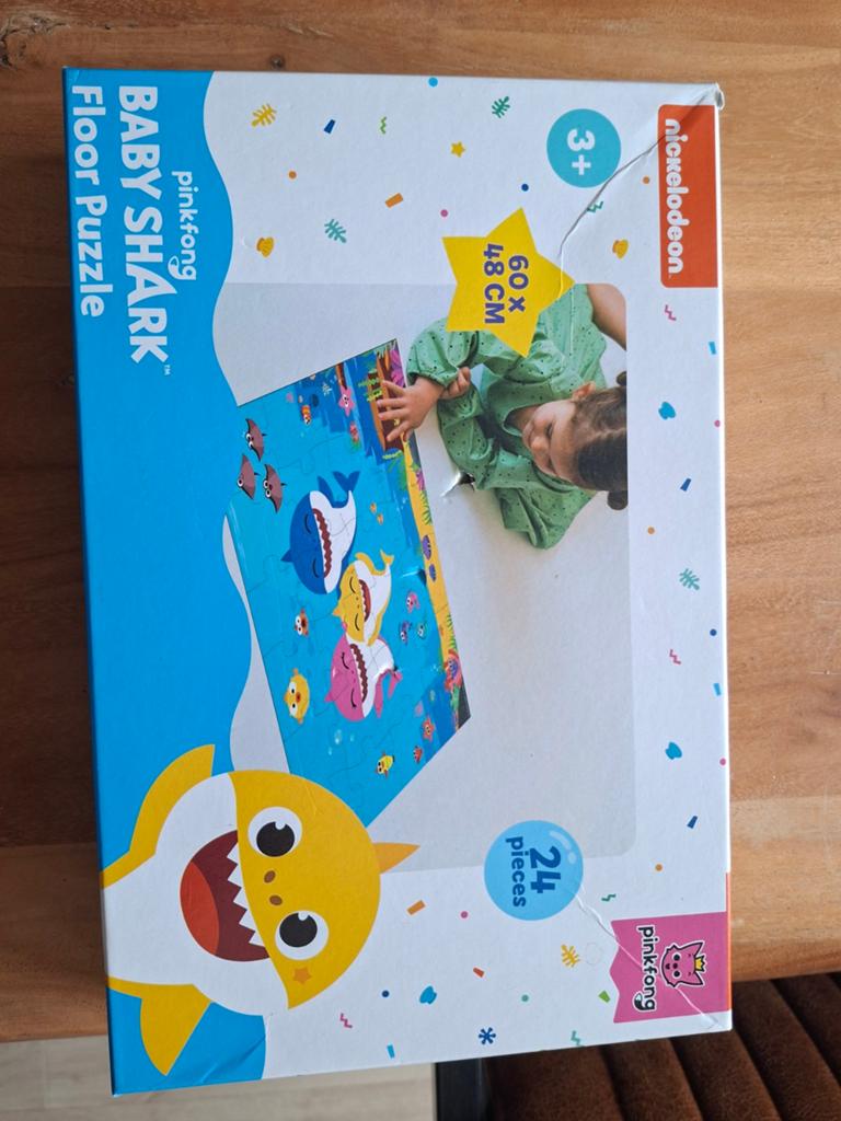 Baby Shark Vloerpuzzel 24 stukjes, Kinderen en Baby's, Ophalen, 10 tot 50 stukjes, Gebruikt, 2 tot 4 jaar