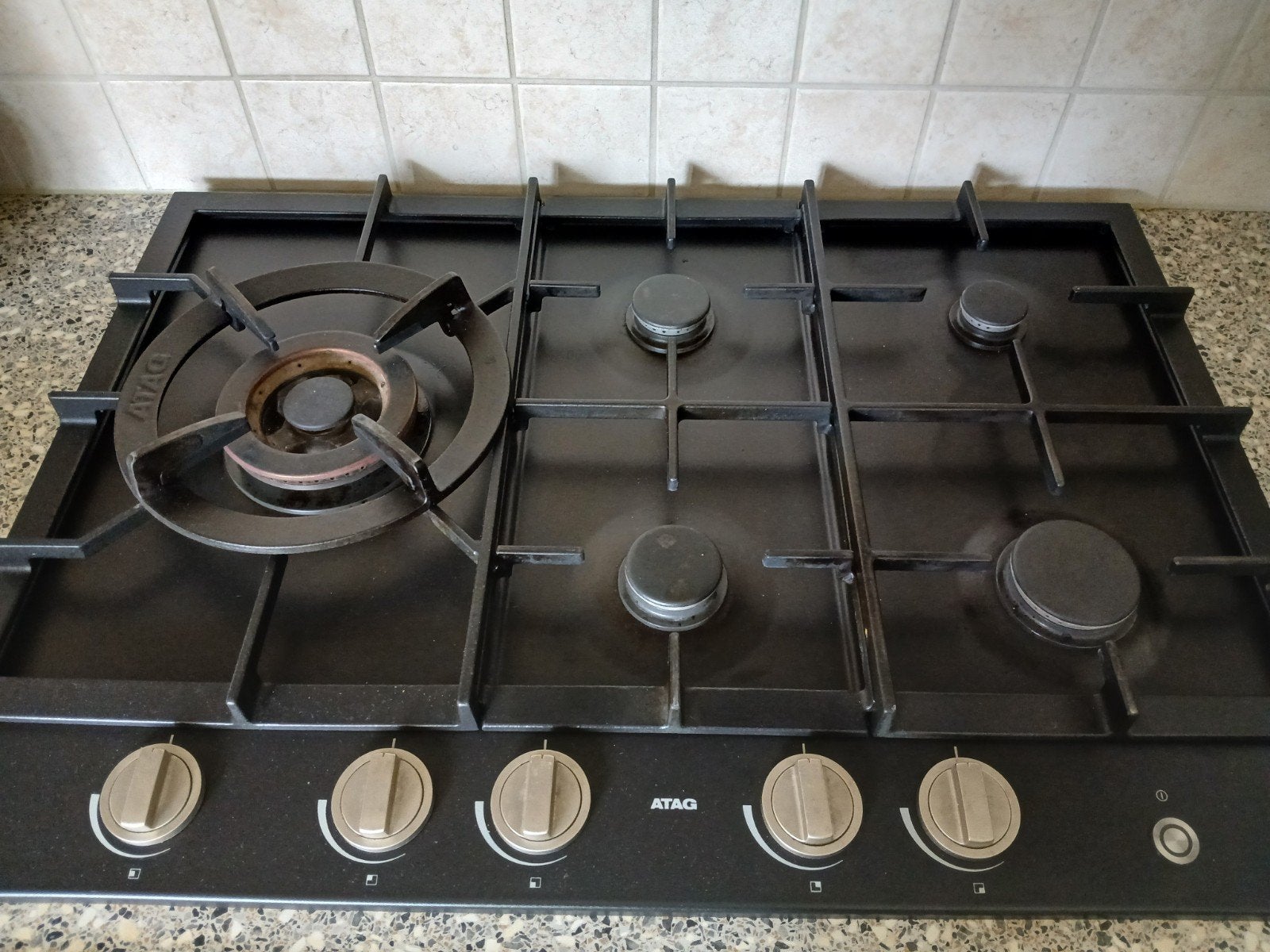 ATAG gasfornuis met 5 kookzones - Inbouw, Ophalen, Gebruikt, Inbouw, Gas