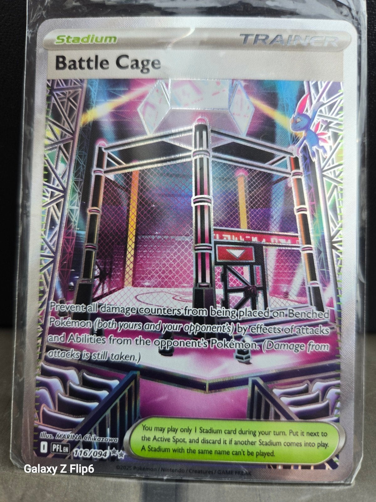 Pokémon TCG Battle Cage Trainer Kaart 116/094, Ophalen of Verzenden, Zo goed als nieuw, Losse kaart, Foil