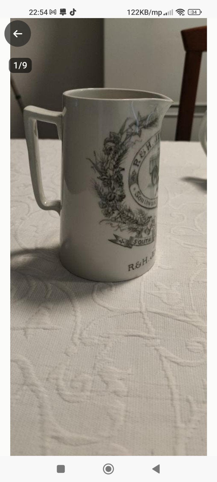 R&H. JENNER & SONS Bierkan porselein, Ophalen of Verzenden