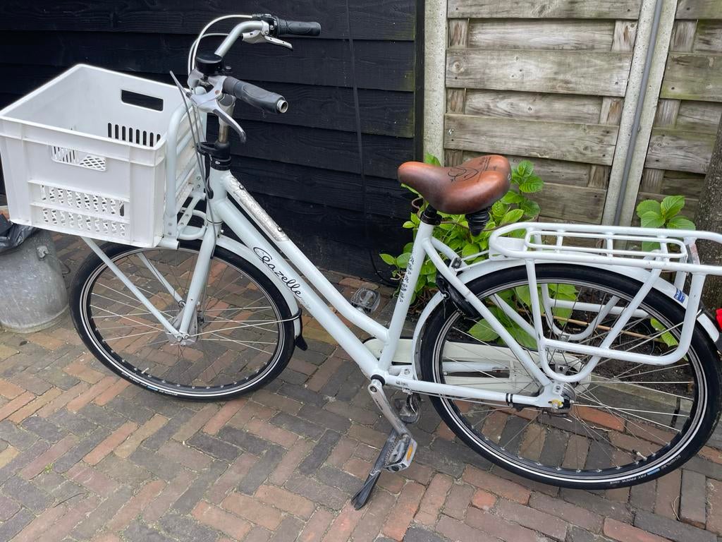 Gazelle Miss Grace Transportfiets - Wit, Fietsen en Brommers, Fietsen | Dames | Damesfietsen, Velgrem, Versnellingen, Ophalen of Verzenden