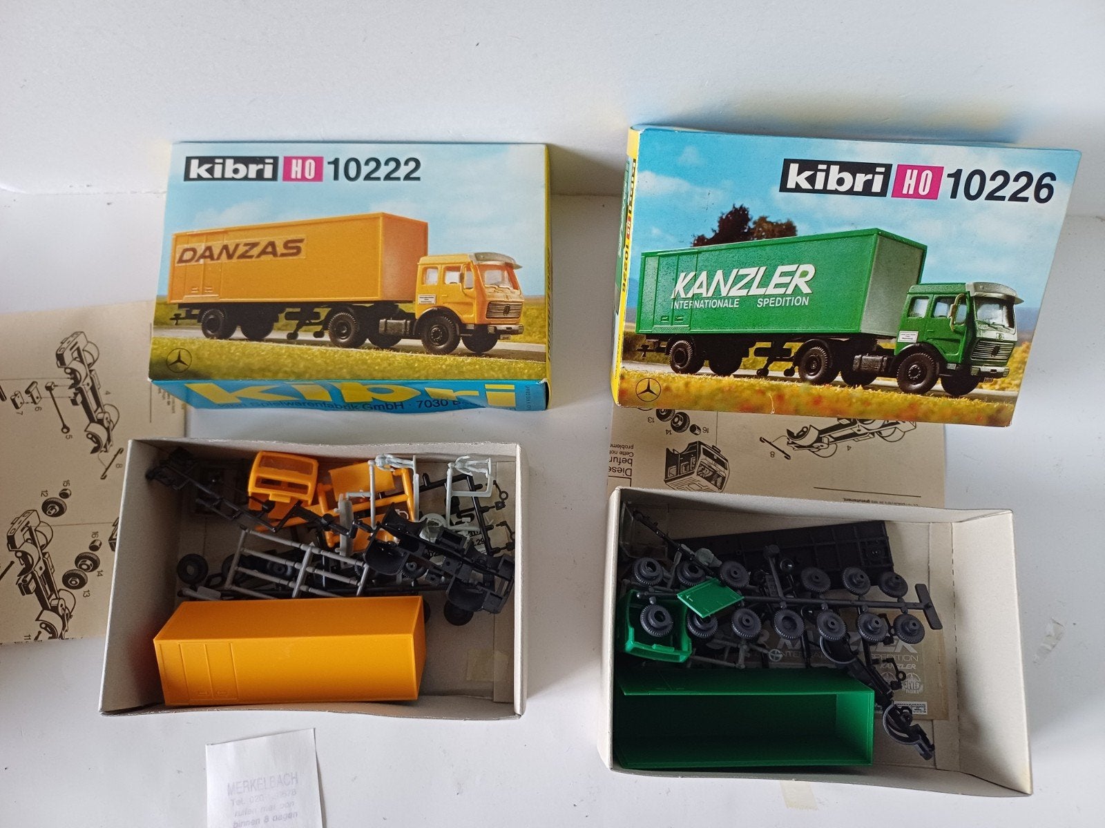Kibri Mercedes HO H0 1:87 1989 truck 2x, Ophalen of Verzenden