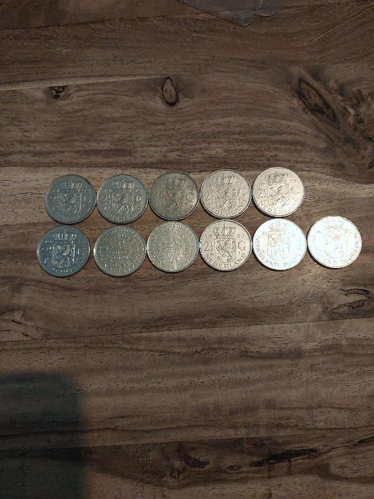 11 rijksdaalders beatrix 1969 t/m 1980, Postzegels en Munten, Munten | Nederland, Verzenden, Koningin Juliana, 2½ gulden, Setje