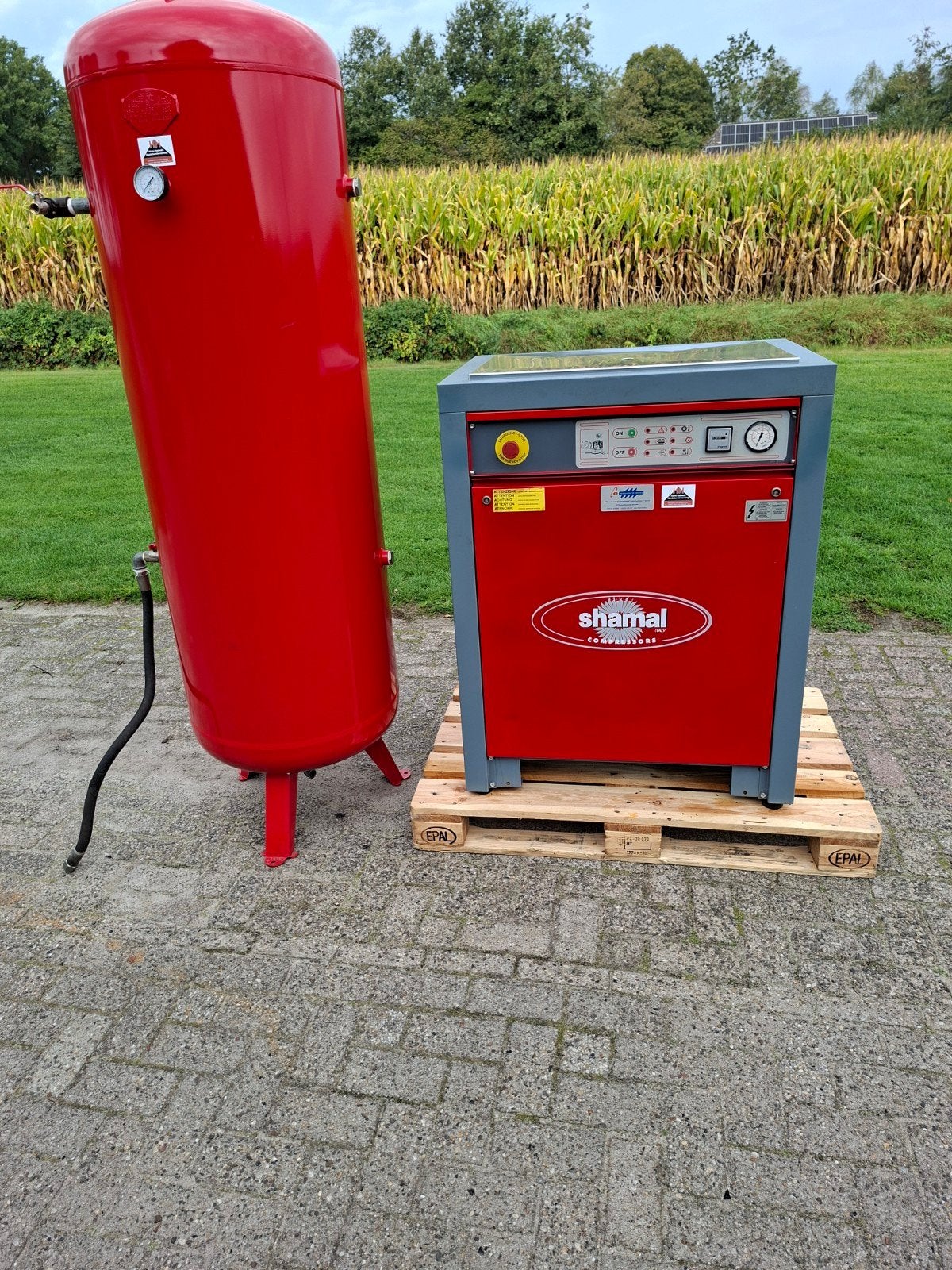 geluidgedempte zuigercompressor merk shamal, 100 liter of meer, Ophalen of Verzenden, Zo goed als nieuw