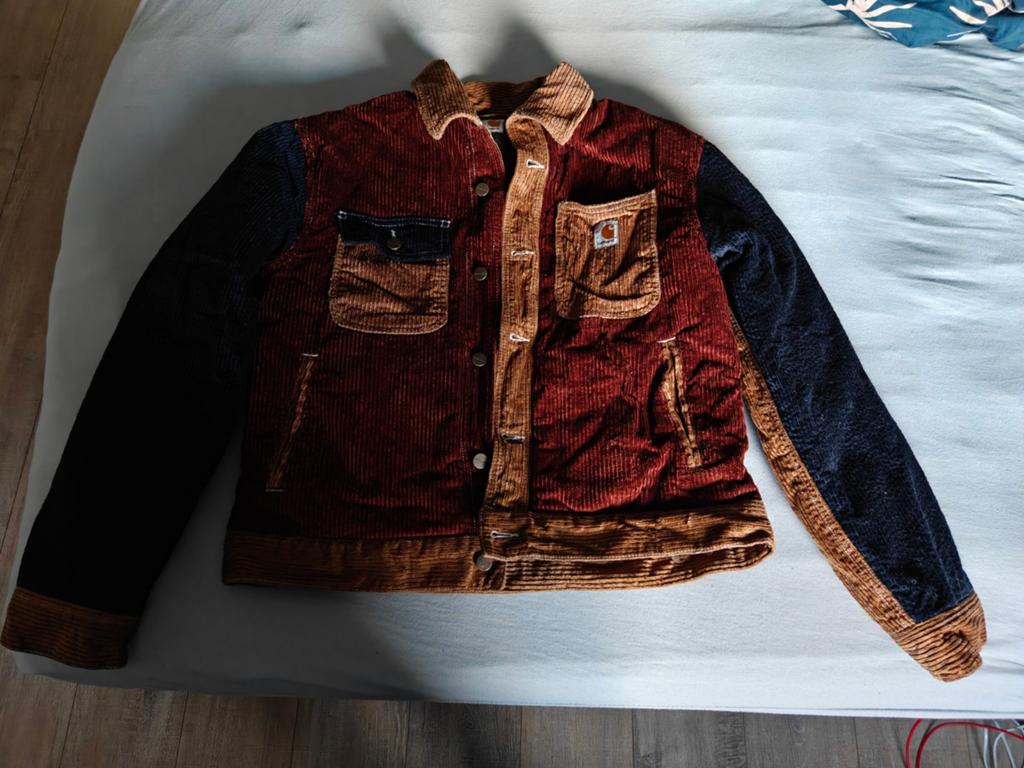 Carhartt upcycled corduroy jacket unisex, Ophalen of Verzenden, Zo goed als nieuw