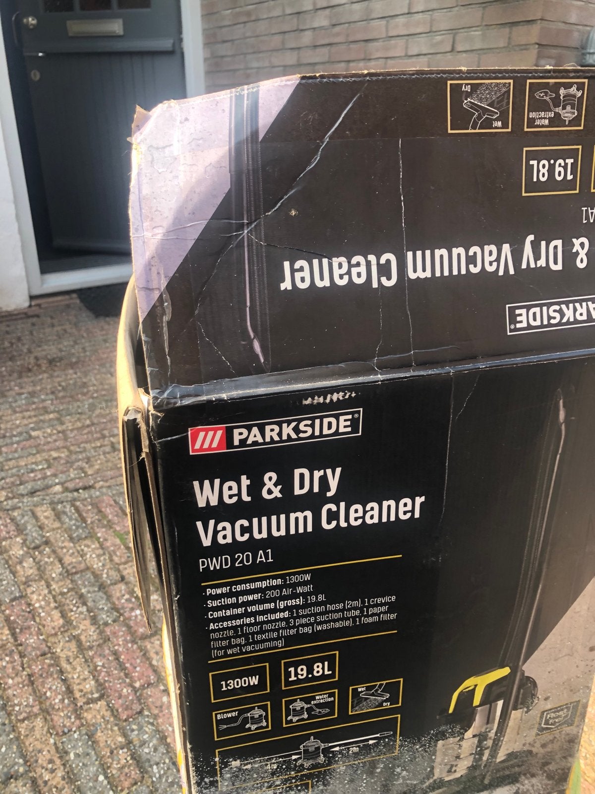 PARKSIDE Wet & Dry Vacuum Cleaner PWD 20 A1 - 1300W, Stofzak, Nieuw, Ophalen of Verzenden, Industriële stofzuiger