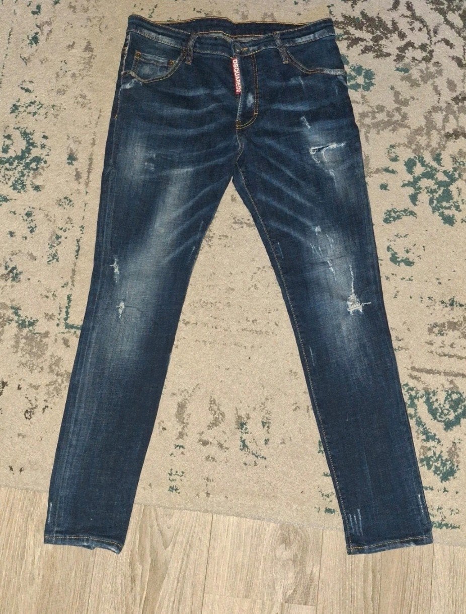 DSQUARED2 JEANS, Ophalen of Verzenden, Zo goed als nieuw, Blauw, W33 - W34 (confectie 48/50)