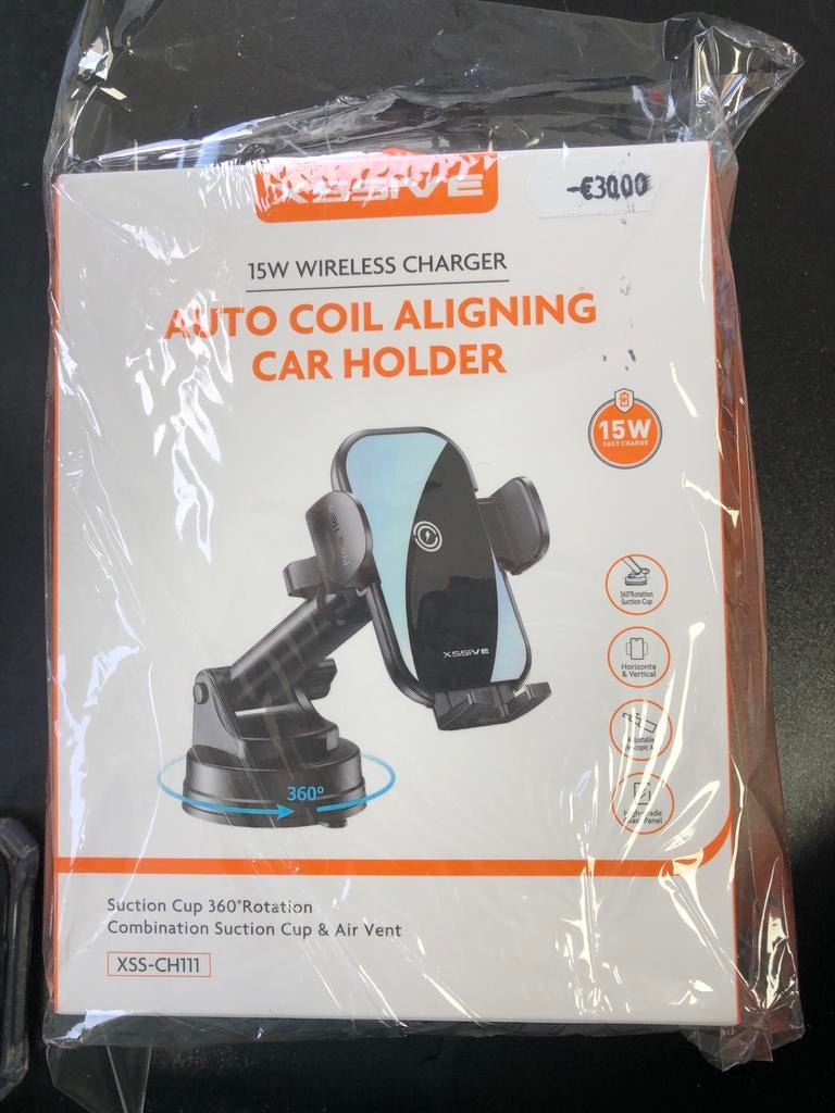 XSSIVE 15W Draadloze Oplader Auto Telefoonhouder, Ophalen, G, G, Nieuw