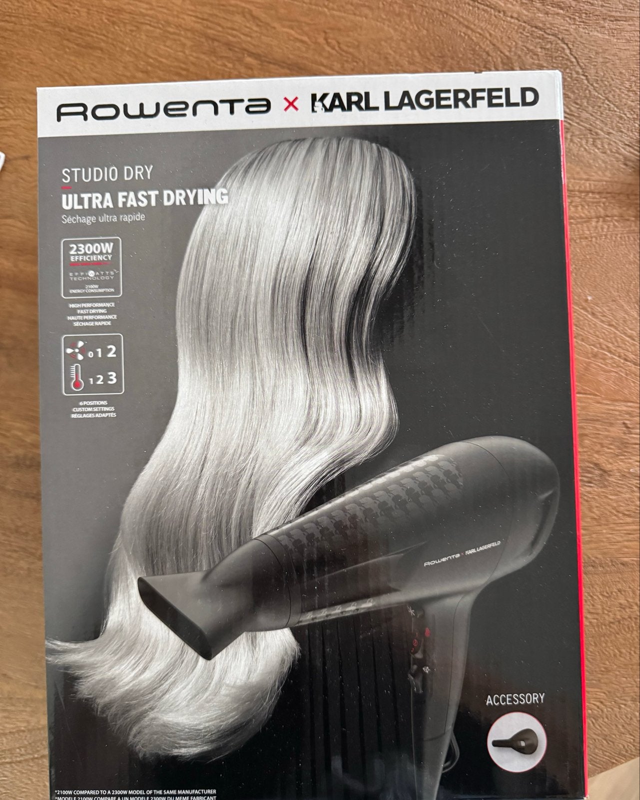 Nieuw: Rowenta x Karl Lagerfeld Föhn - Studio Dry 2300W, Ophalen of Verzenden, Nieuw, Haarverzorging