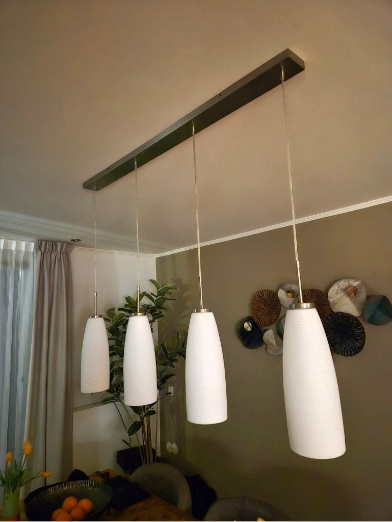 Eettafel lamp, Ophalen, Gebruikt, Glas