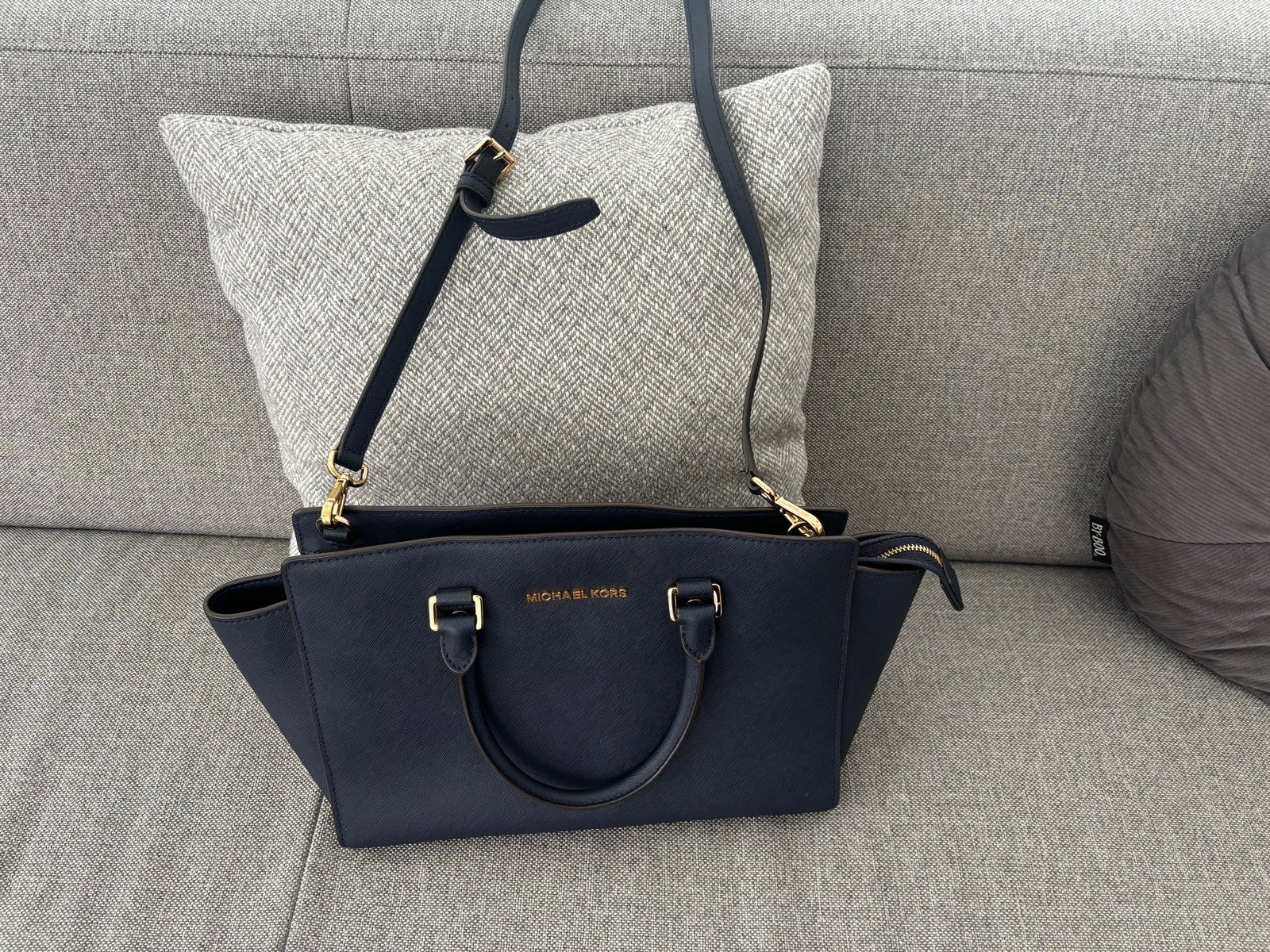 Originele blauwe Michael Kors damestas, Ophalen of Verzenden, Gebruikt, Blauw, Handtas