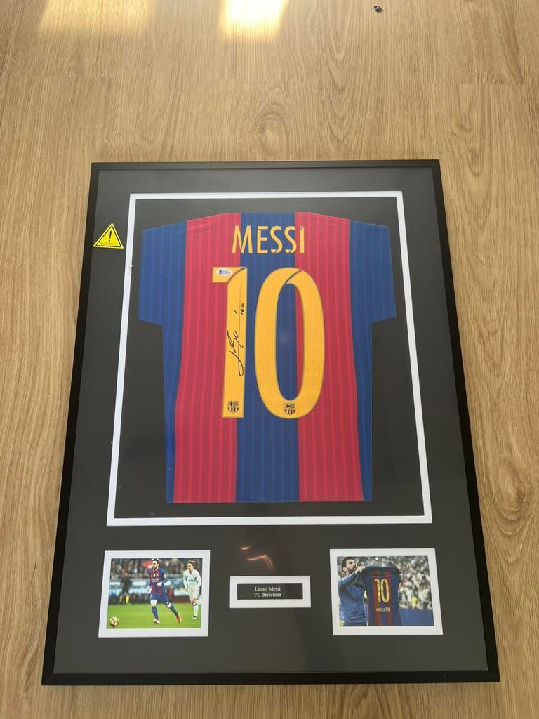 Ingelijst gesigneerd Lionel Messi shirt 16/17 - Beckett COA, Ophalen of Verzenden, Zo goed als nieuw, Buitenlandse clubs, Shirt