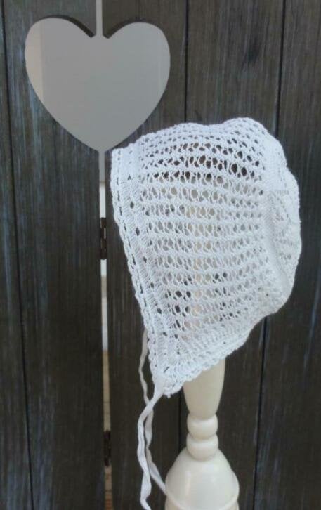 SALE 4 oude Franse ( fijne) gebreide poppen / baby mutsje, Verzamelen, Gebruikt, -, -, Ophalen of Verzenden