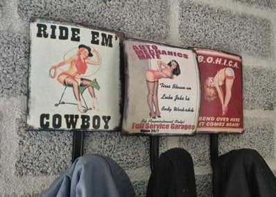 *Vintage Pin-up Metalen Kapstok*, Ophalen of Verzenden, Zo goed als nieuw