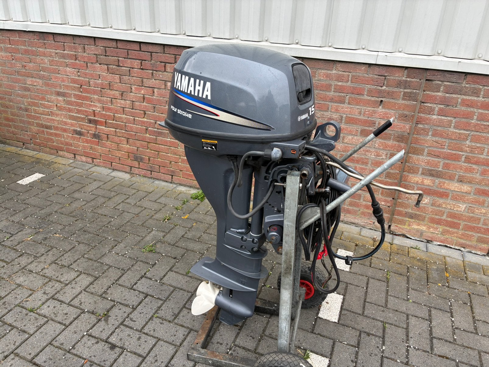 Yamahs 15 pk 4 takt , nette staat, powertrim. Vaarklaar !, Gebruikt, Grand, 15 pk, Peddels