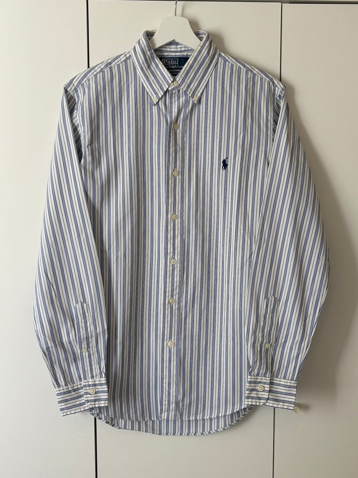 Ralph Lauren blouse blauw wit gestreept - maat S, Ophalen of Verzenden, Zo goed als nieuw, Blauw, Halswijdte 38 (S) of kleiner