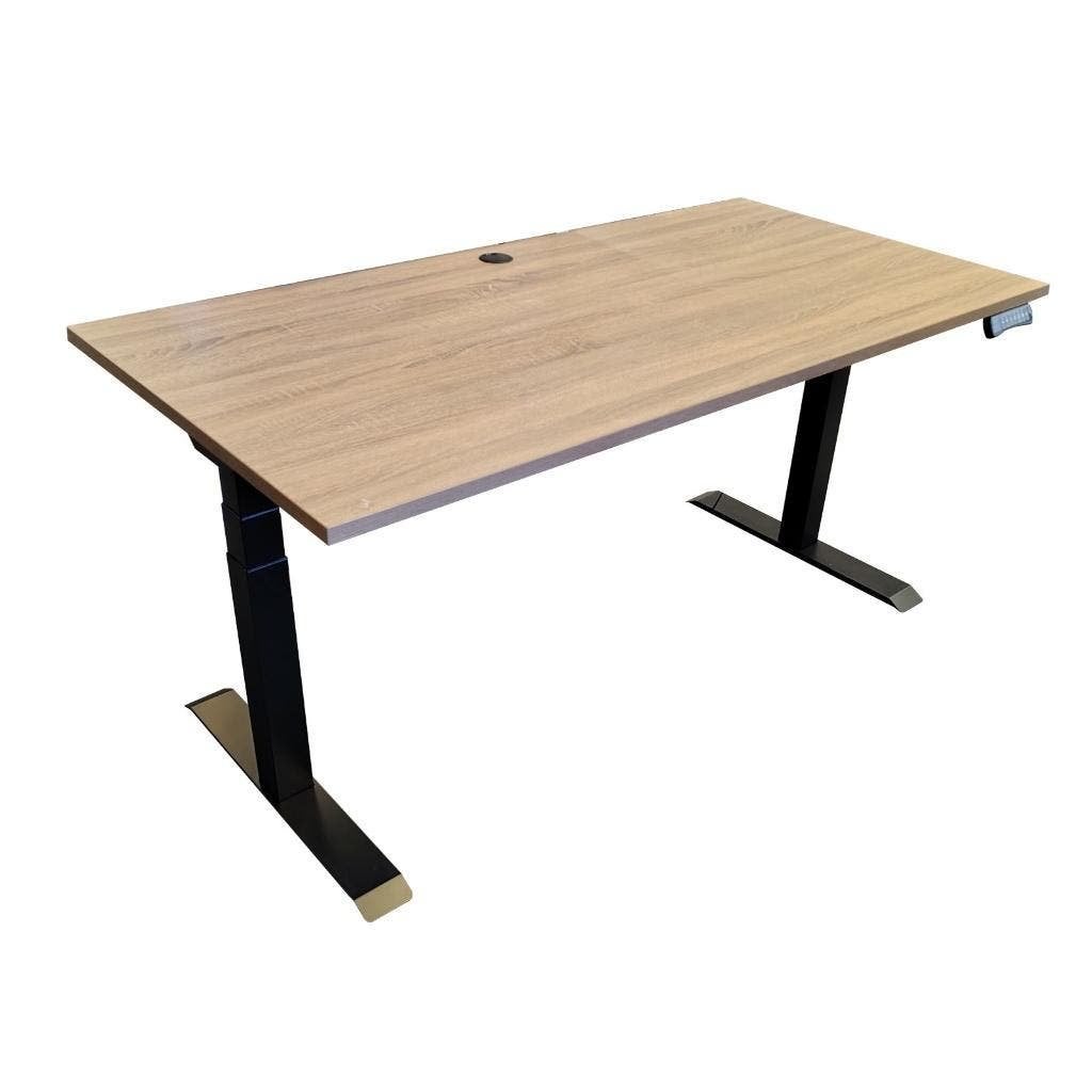 MN Professional Elektrisch Zit Sta Bureau 2 Motorig H62-128, Zit-sta bureau, Elektrisch, 120 cm, Hout