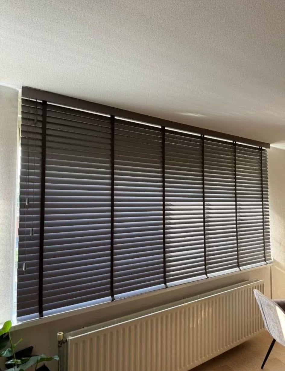 XXL houten jaloezie | Zwart | 305 x 155 cm, Ophalen, Jaloezie, Overige merken, Zwart