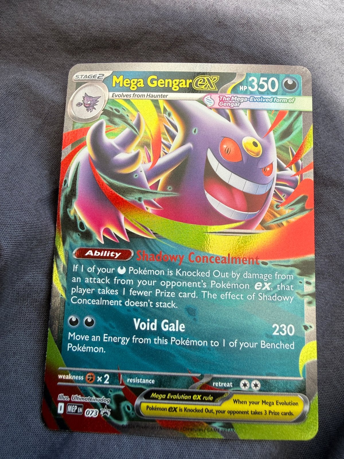 Mega Gengar 073 promo Pokemonkaart, Ophalen of Verzenden, Zo goed als nieuw